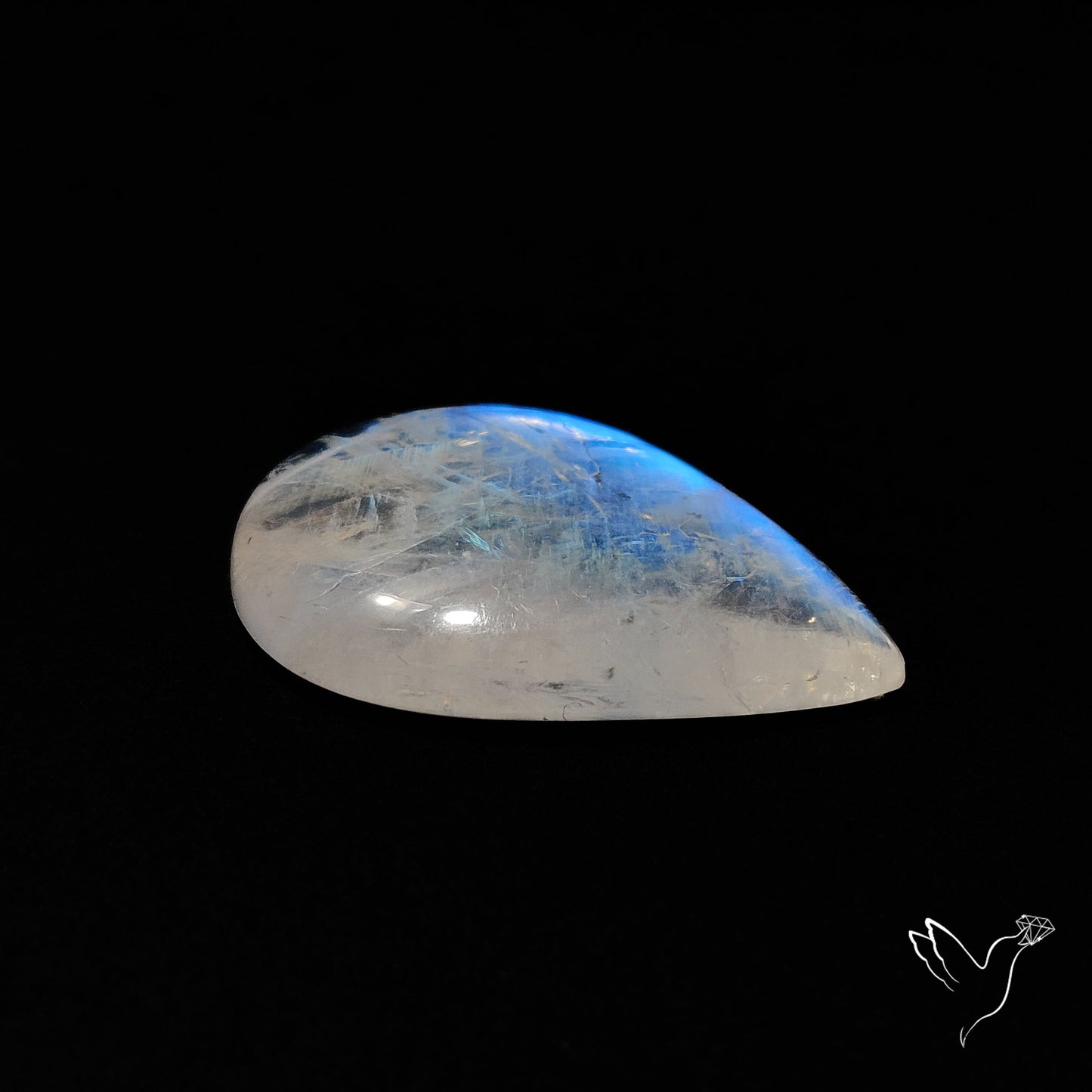 Rainbow Moonstone Large Cabochon High Grade