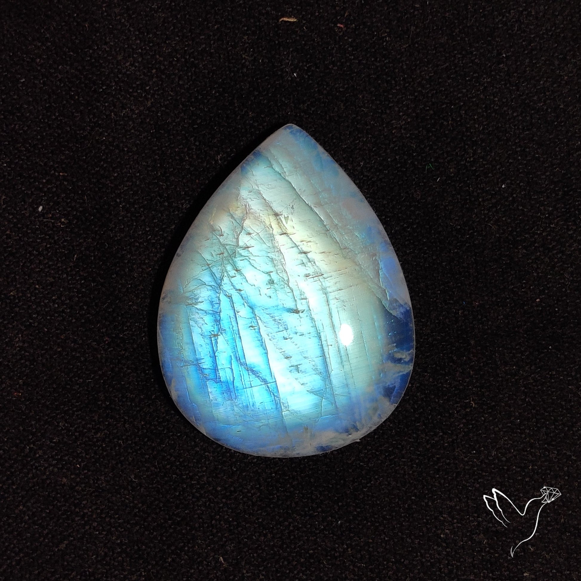 Rainbow Moonstone Large Cabochon High Grade