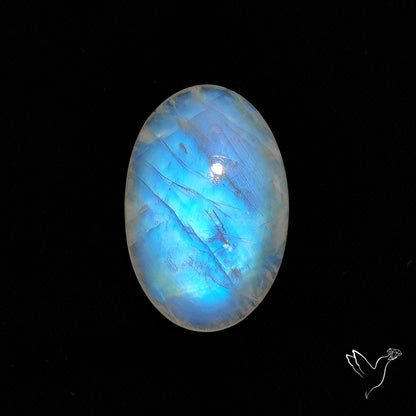 Rainbow Moonstone Large Cabochon High Grade