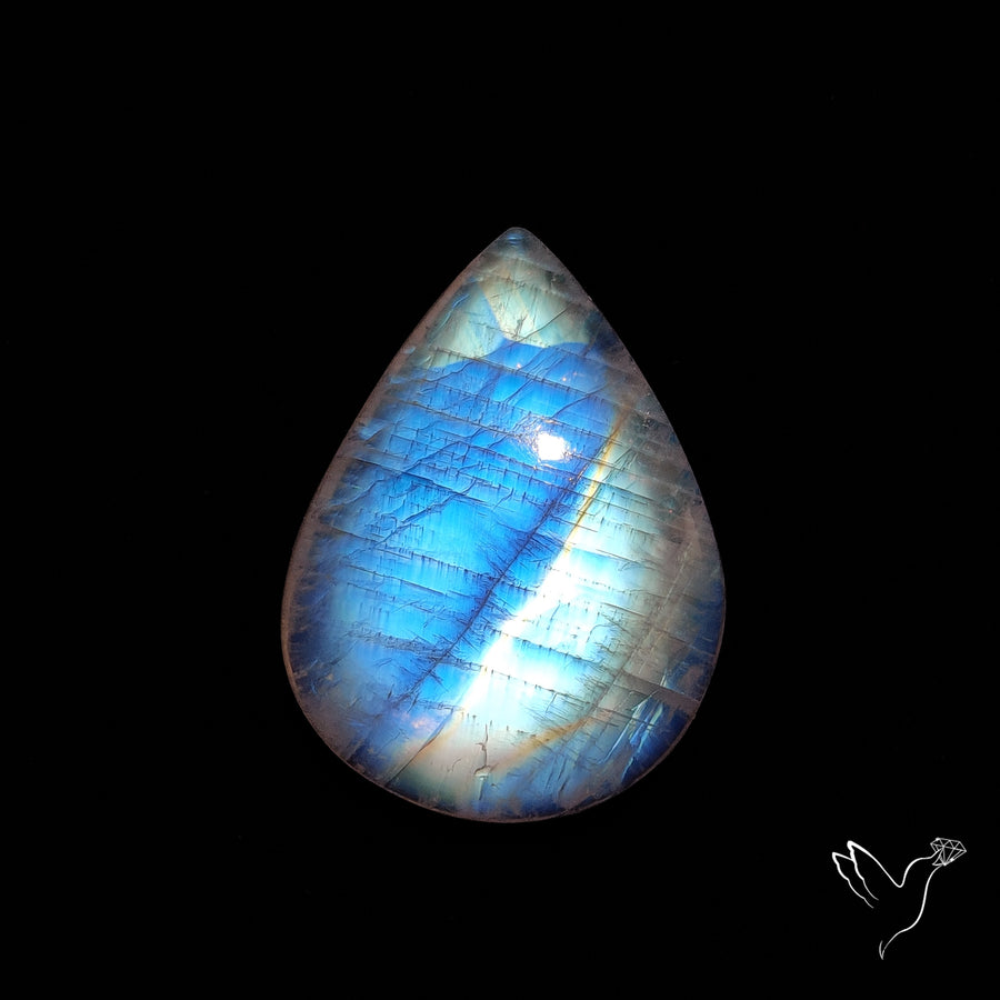 Rainbow Moonstone Large Cabochon High Grade