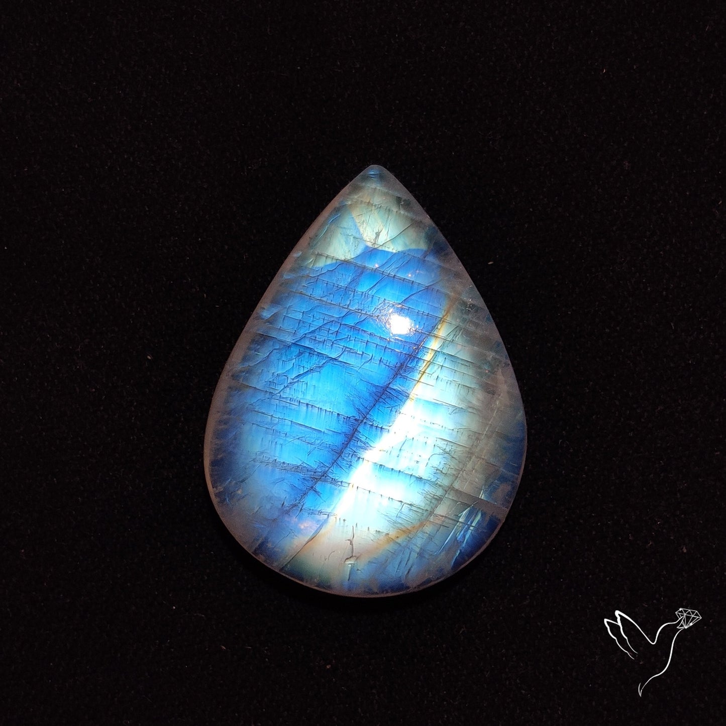 Rainbow Moonstone Large Cabochon High Grade