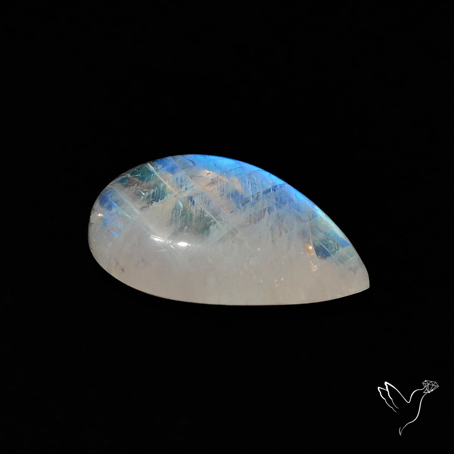Rainbow Moonstone Large Cabochon High Grade