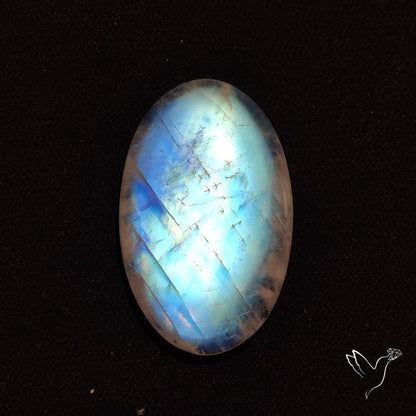 Rainbow Moonstone Large Cabochon High Grade