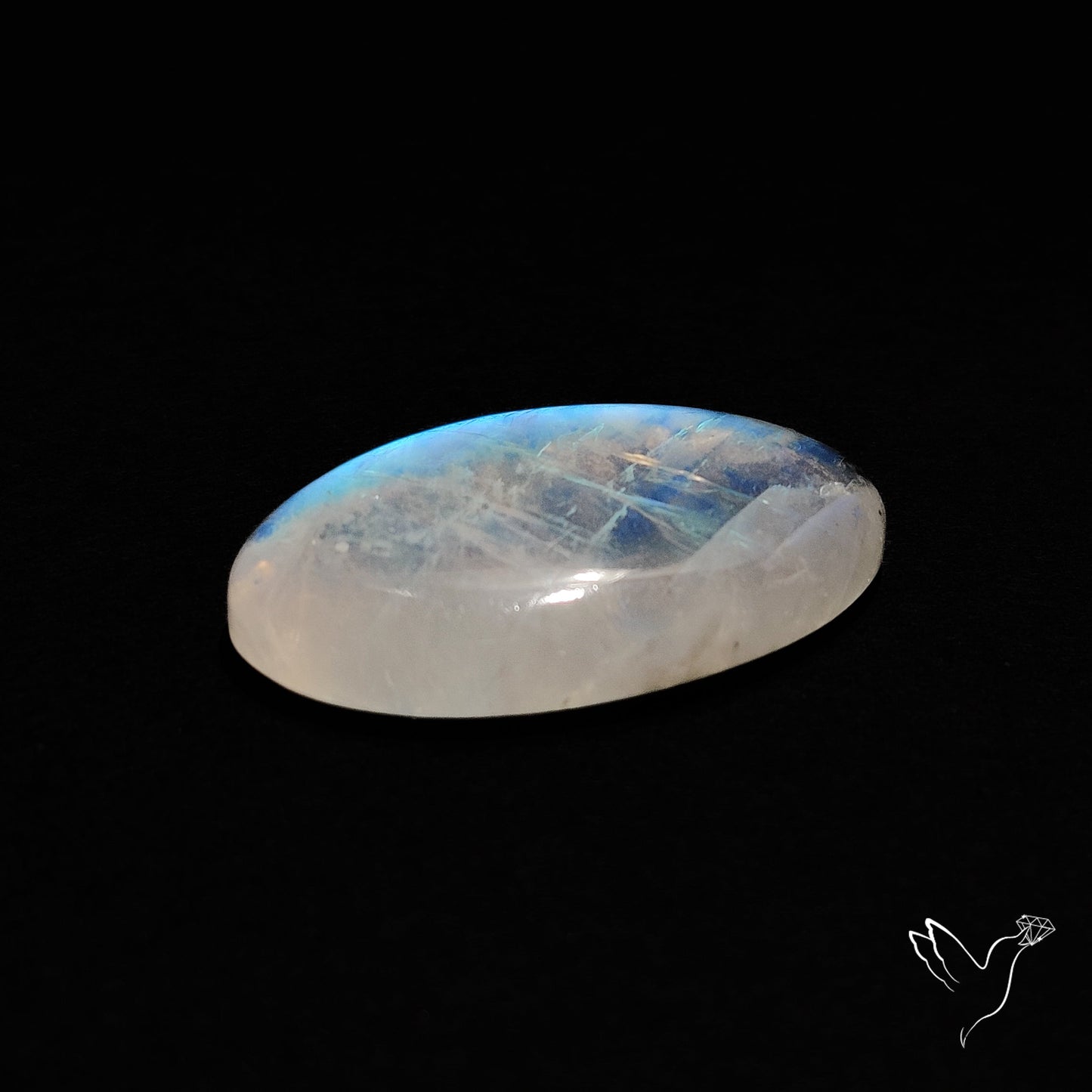 Rainbow Moonstone Large Cabochon High Grade