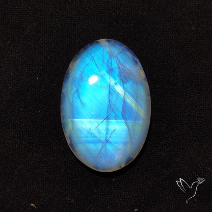 Rainbow Moonstone Large Cabochon High Grade