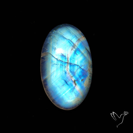 Rainbow Moonstone Large Cabochon High Grade