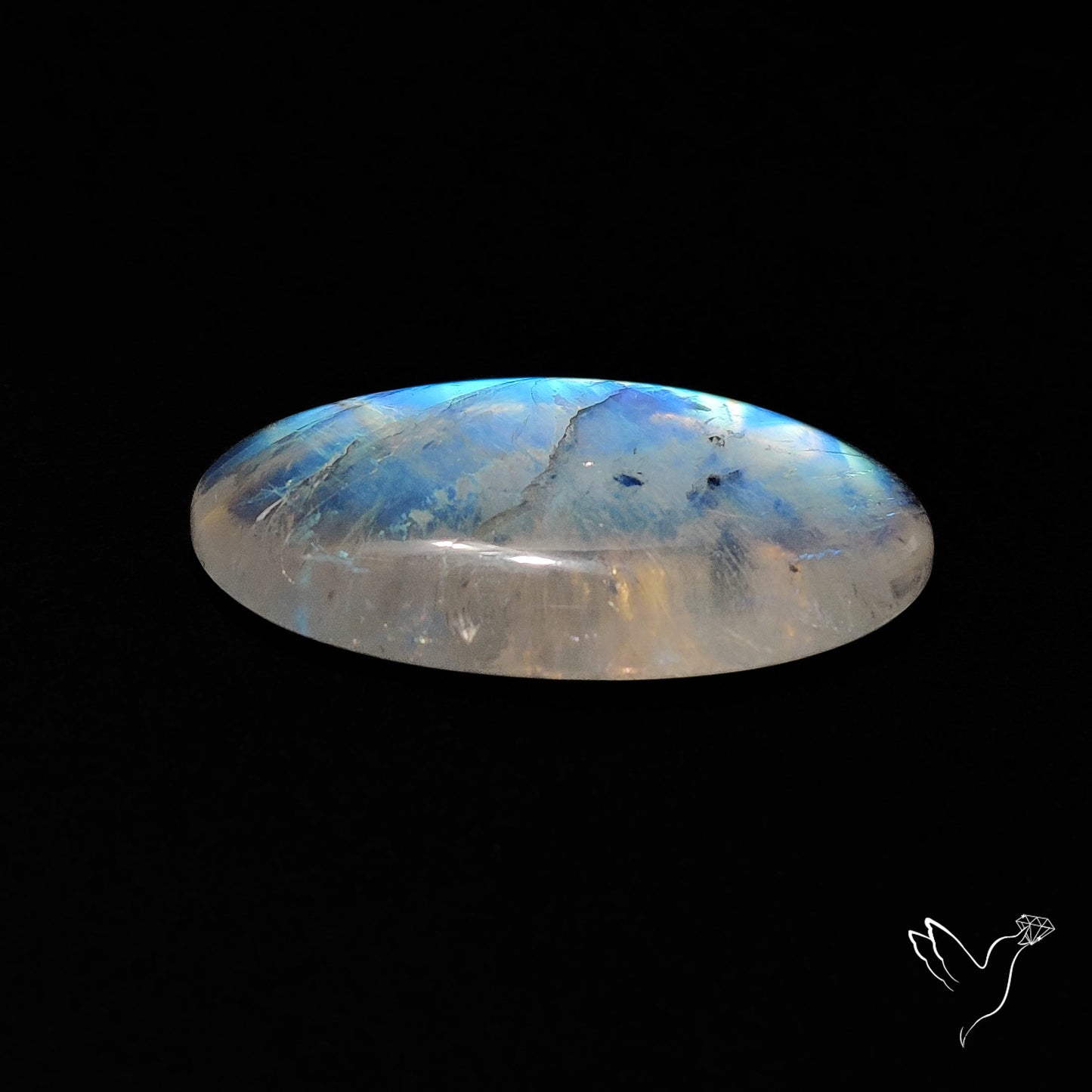 Rainbow Moonstone Large Cabochon High Grade