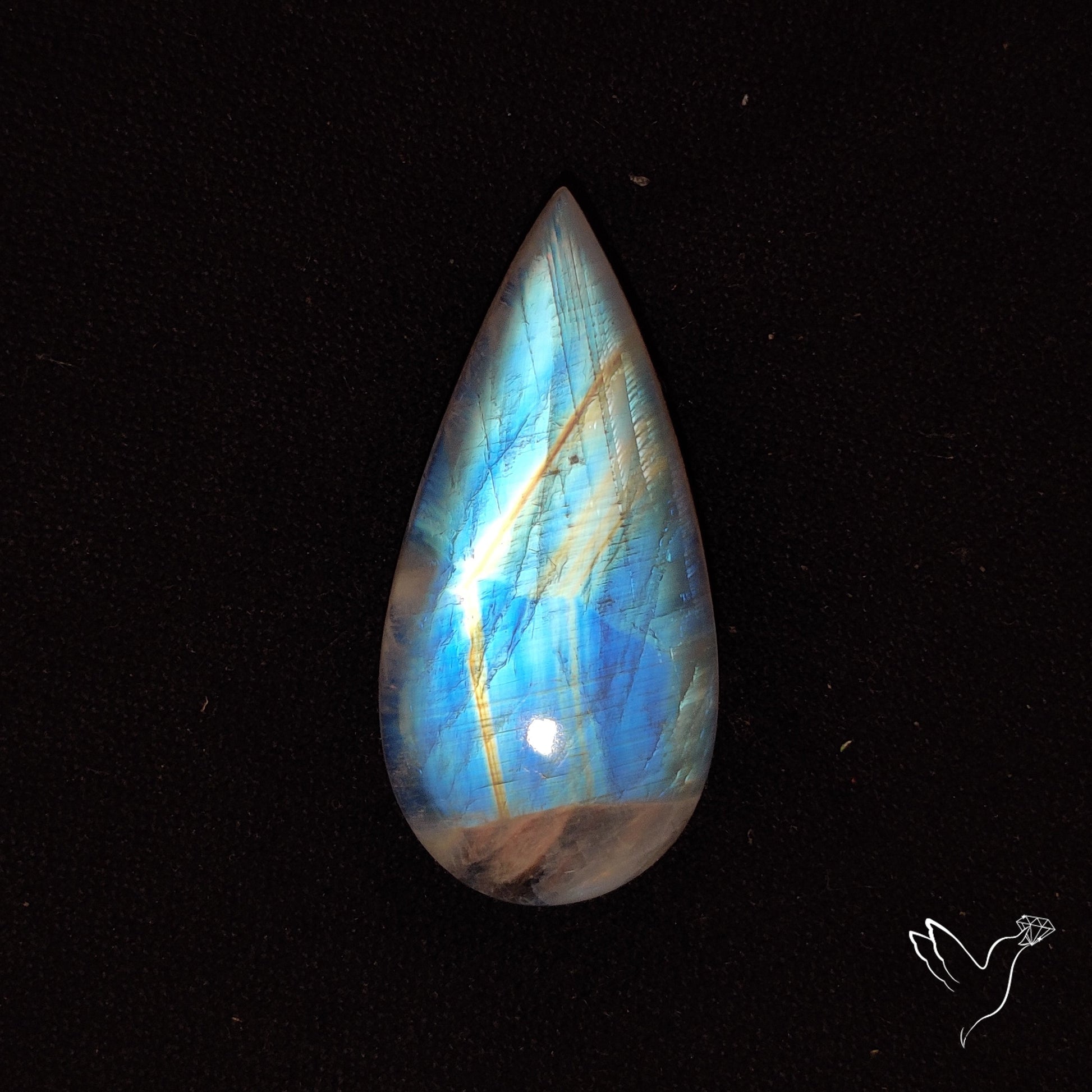 Rainbow Moonstone Large Cabochon High Grade