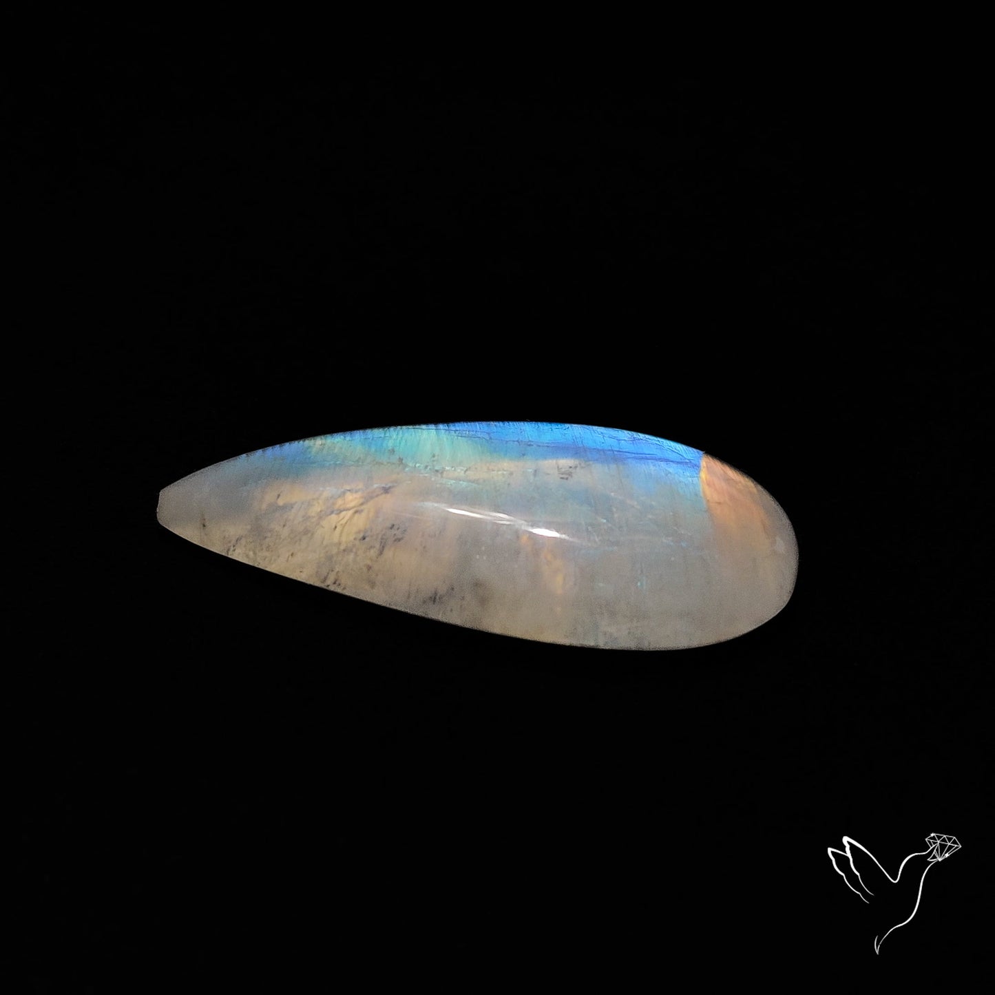 Rainbow Moonstone Large Cabochon High Grade