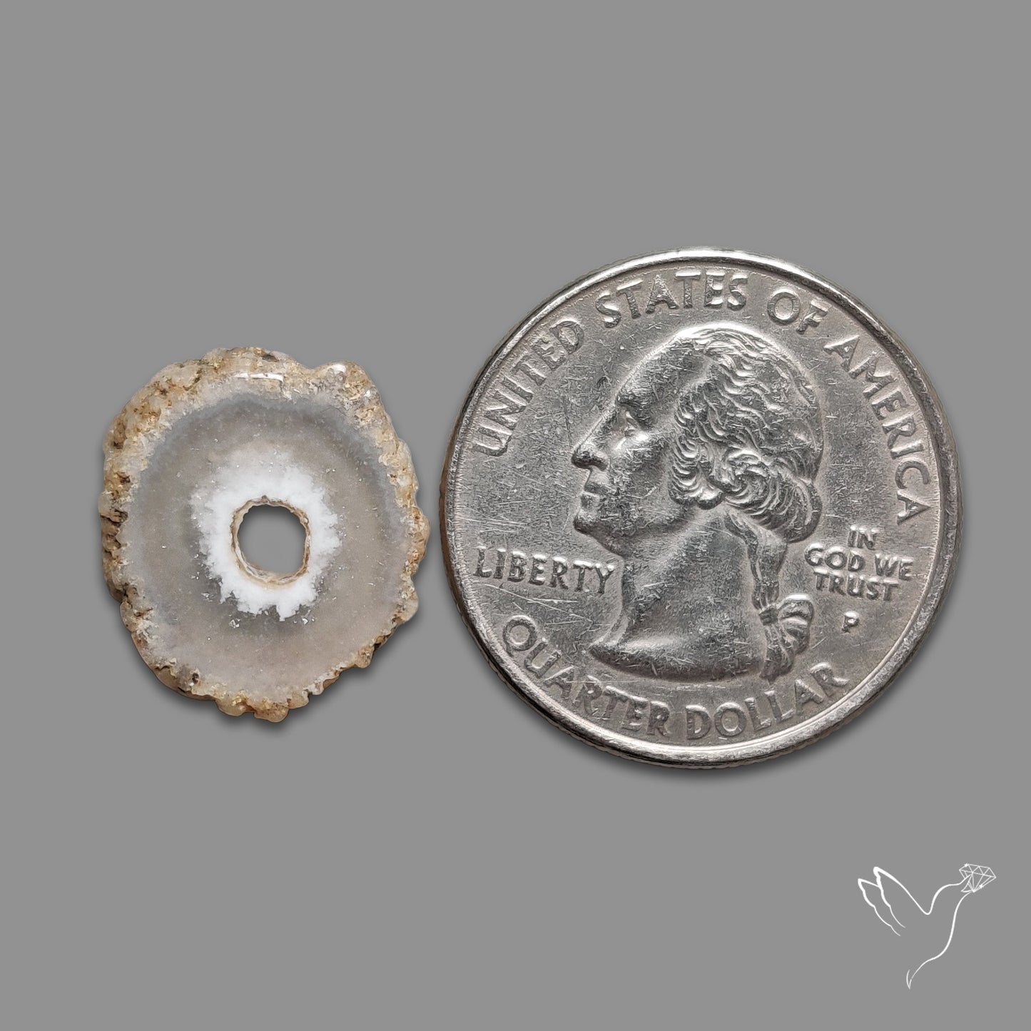 Solar Quartz Stalactite Slice