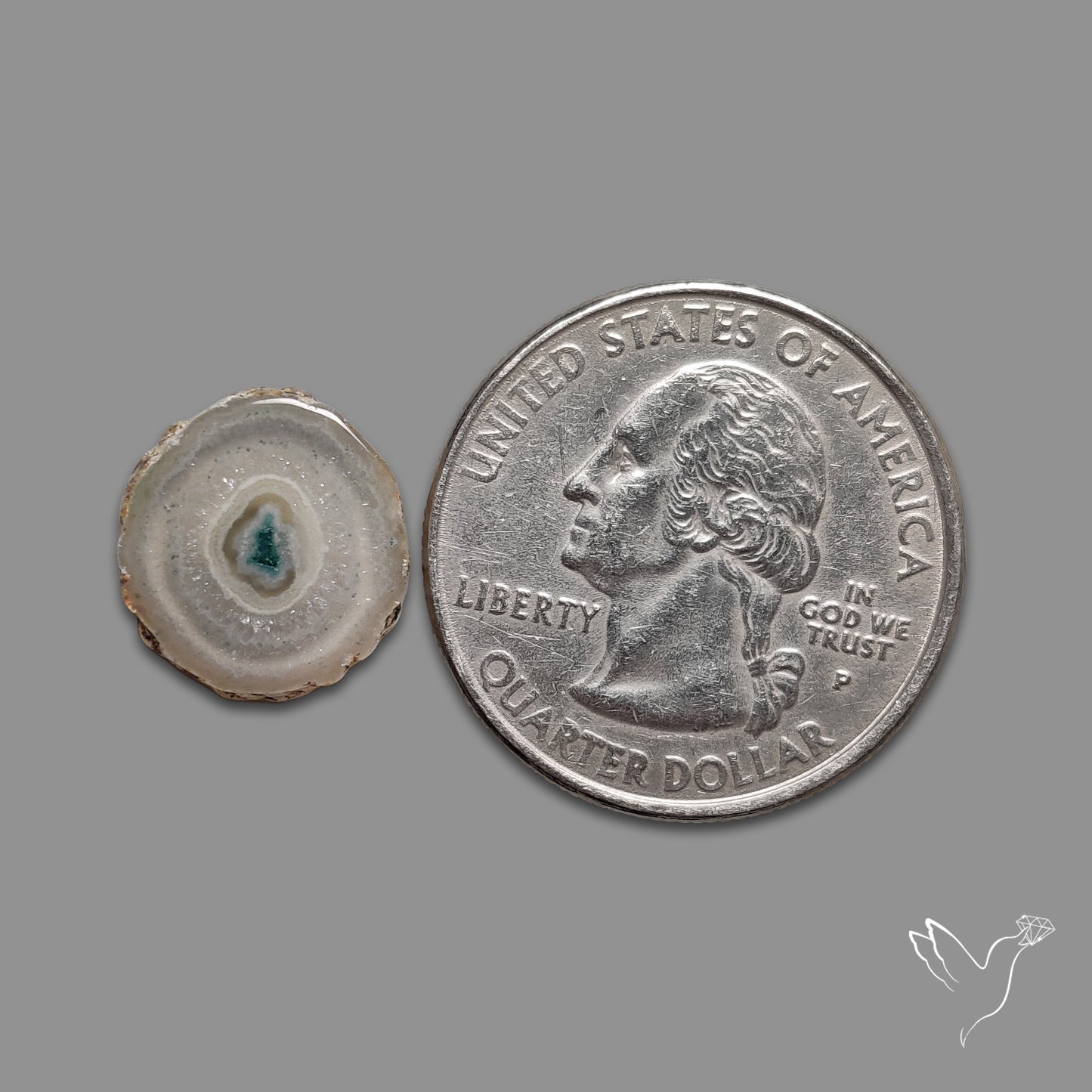 Solar Quartz Stalactite Slice