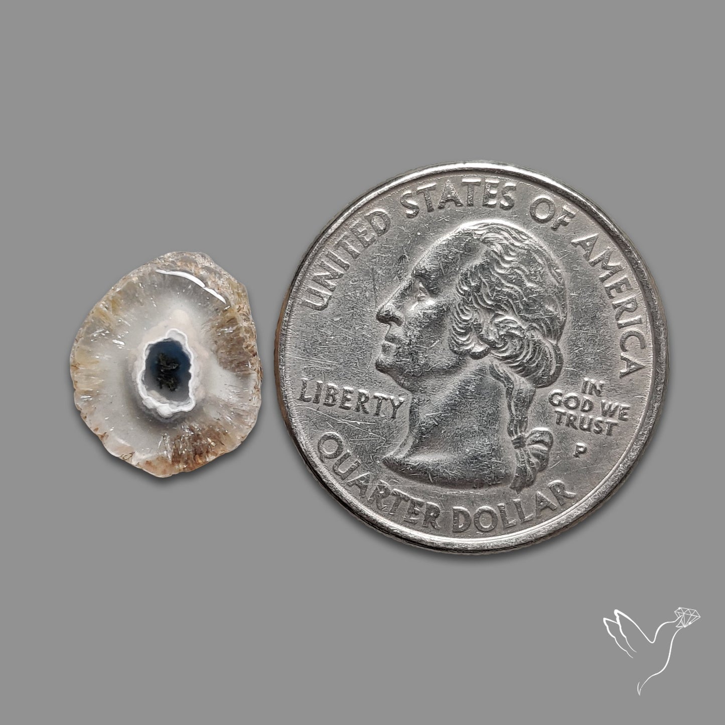 Solar Quartz Stalactite Slice