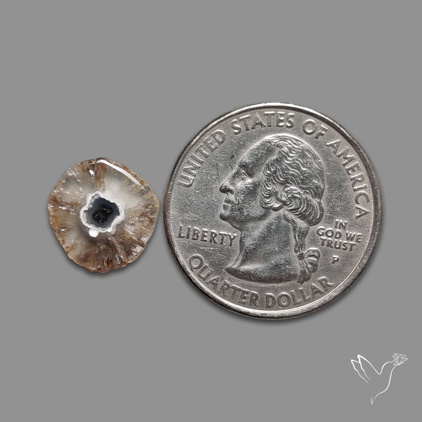 Solar Quartz Stalactite Slice