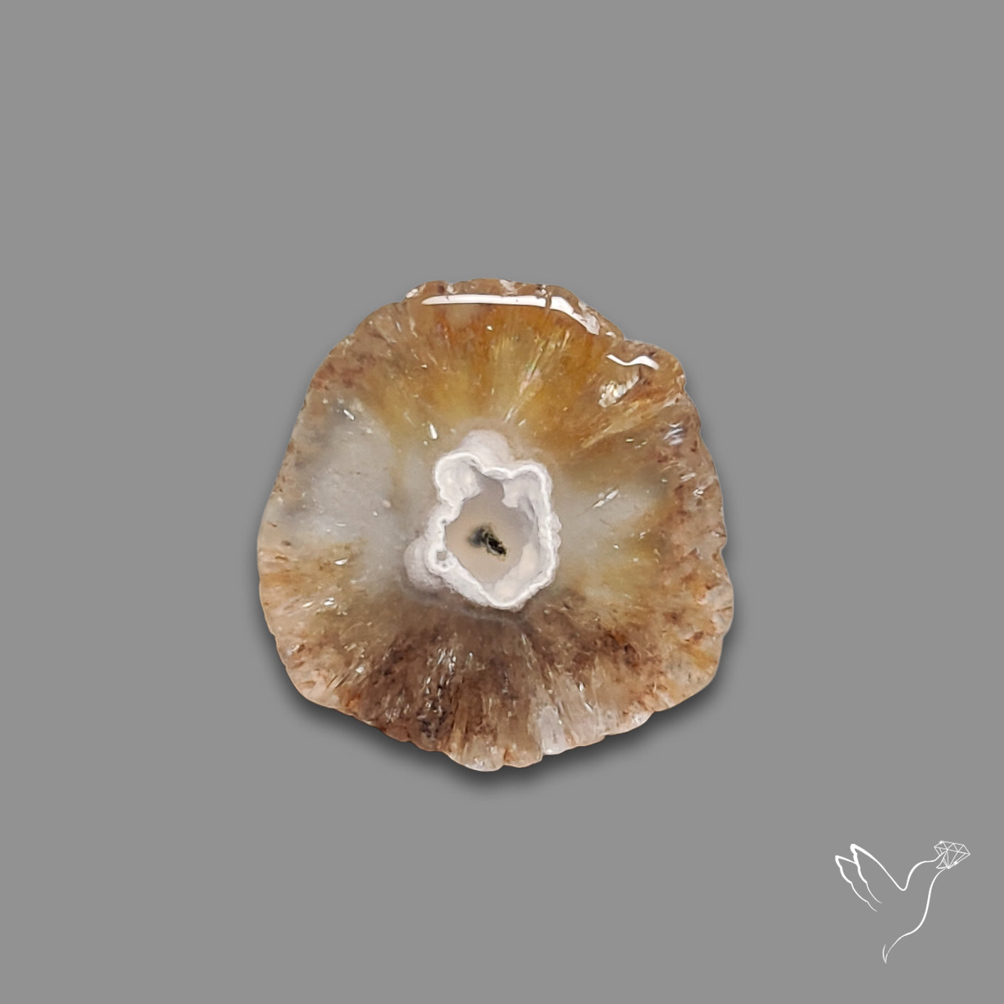 Solar Quartz Stalactite Slice