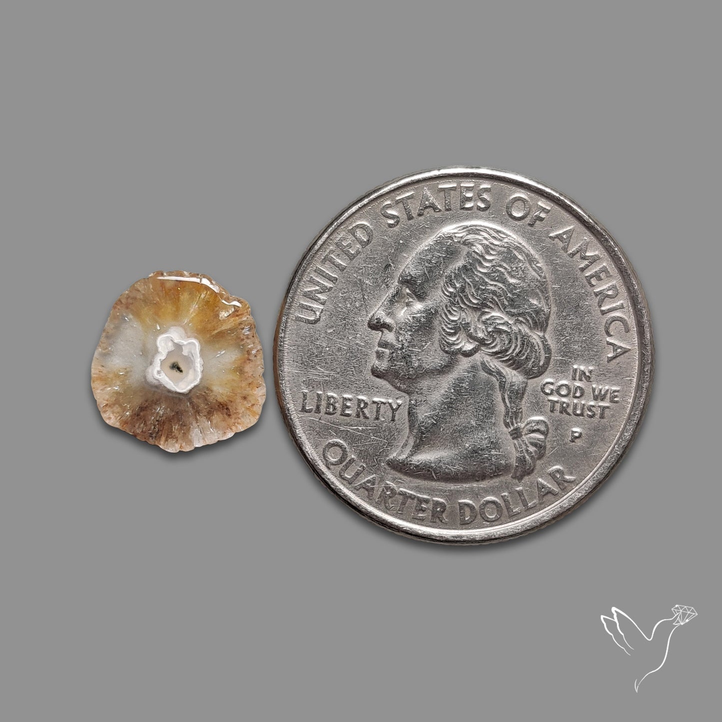 Solar Quartz Stalactite Slice