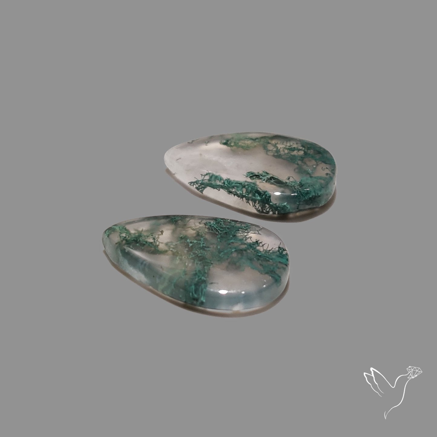Moss Agate Pair