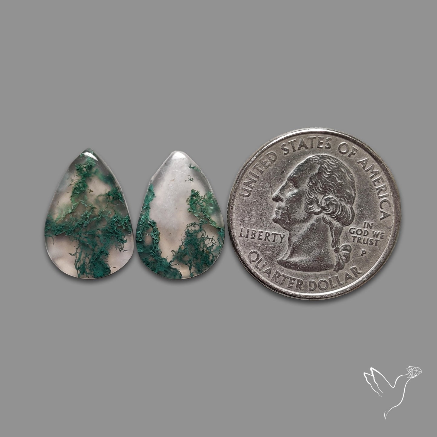 Moss Agate Pair