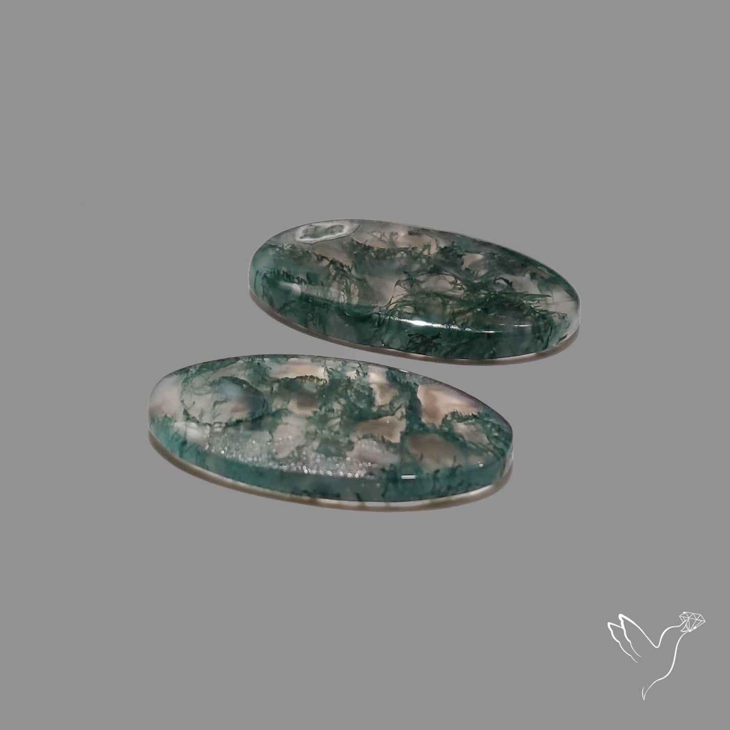 Moss Agate Pair