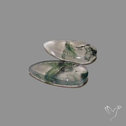 Moss Agate Pair