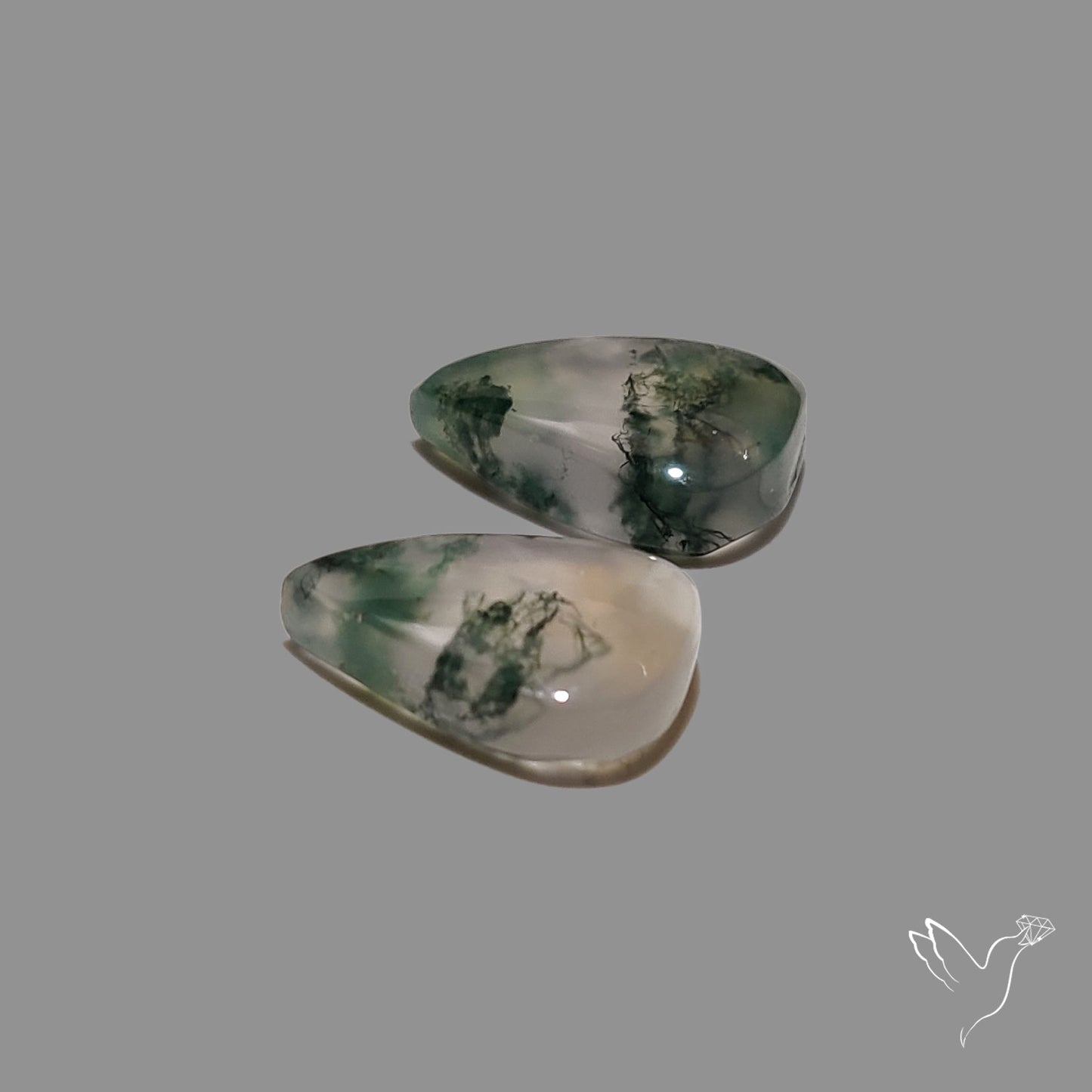 Moss Agate Pair