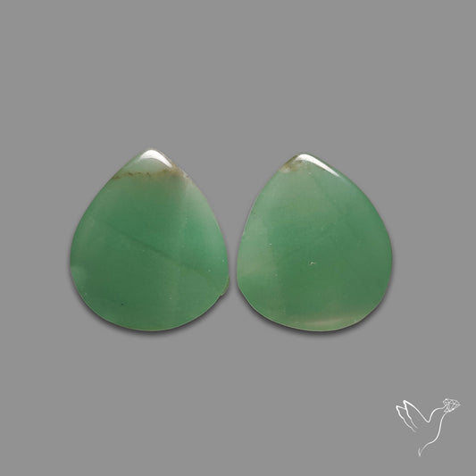 Gemmy Green Aventurine Pair