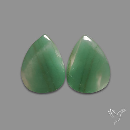 Gemmy Green Aventurine Pair