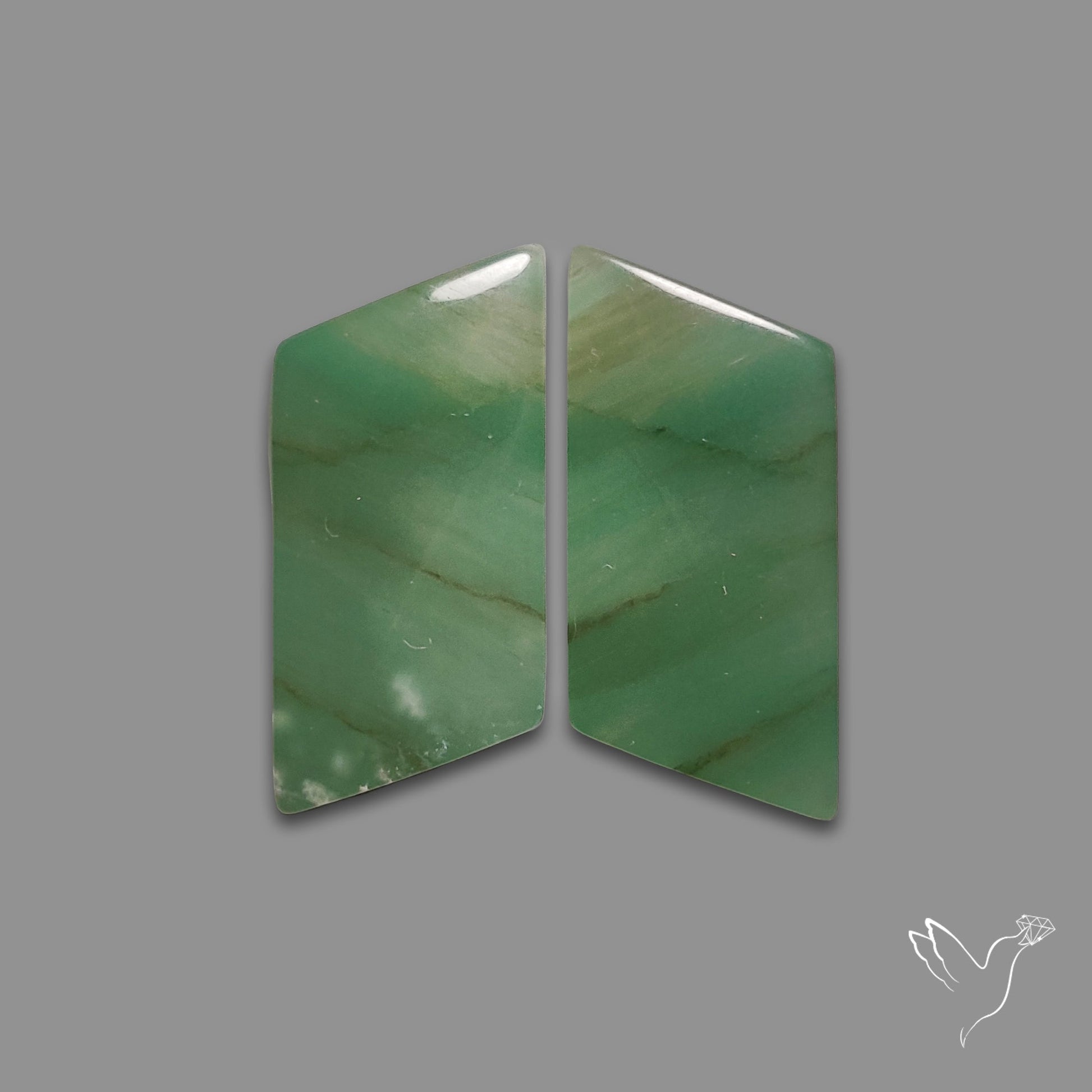 Gemmy Green Aventurine Pair
