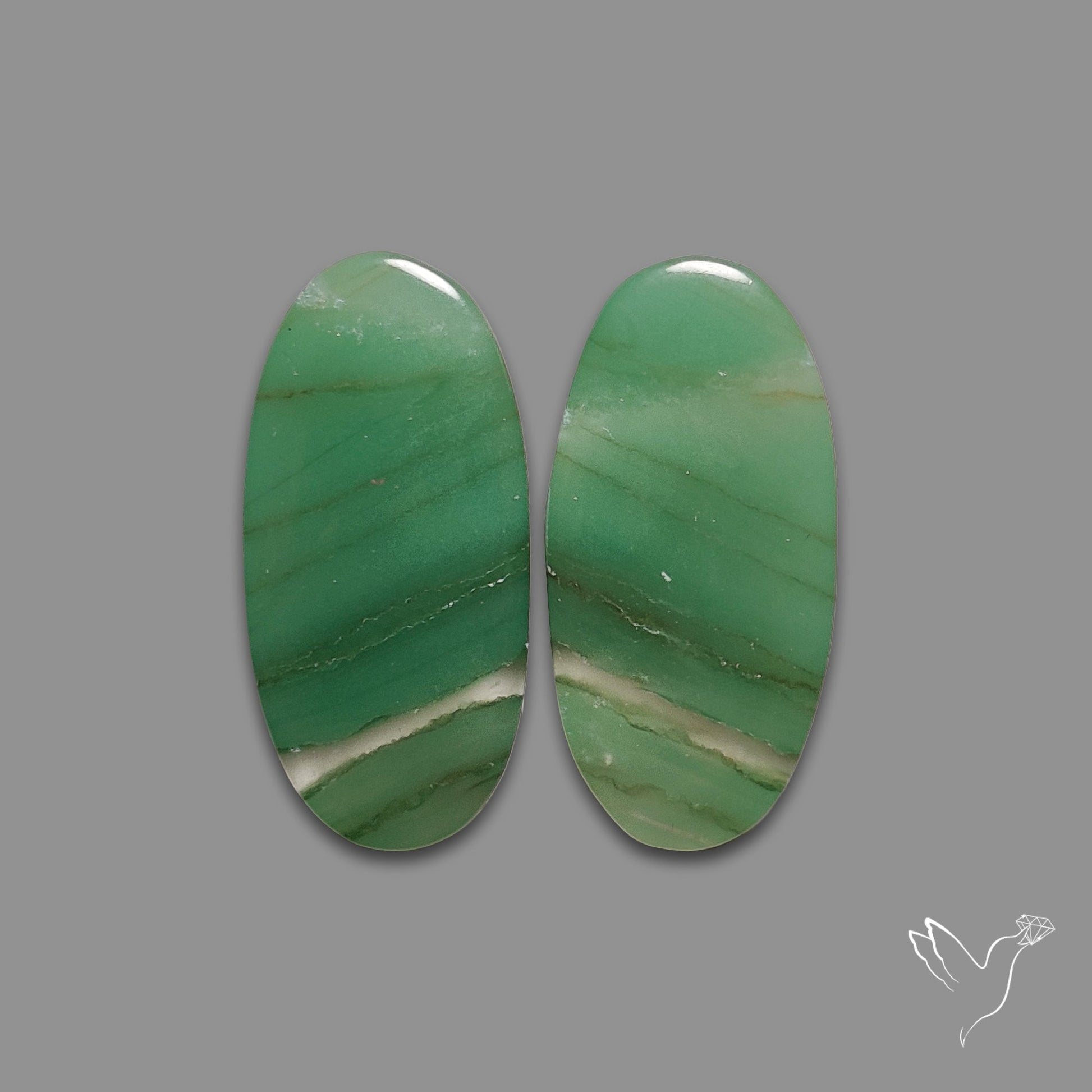 Gemmy Green Aventurine Pair