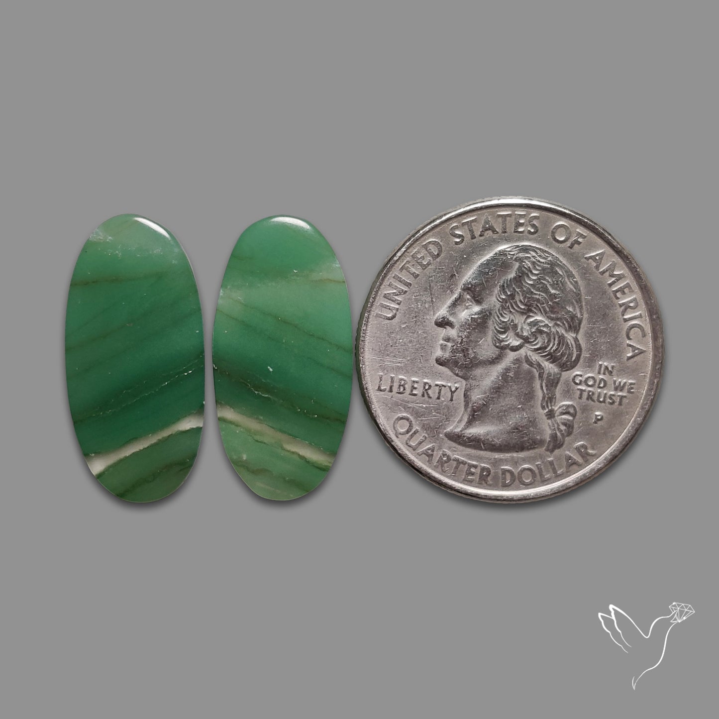 Gemmy Green Aventurine Pair