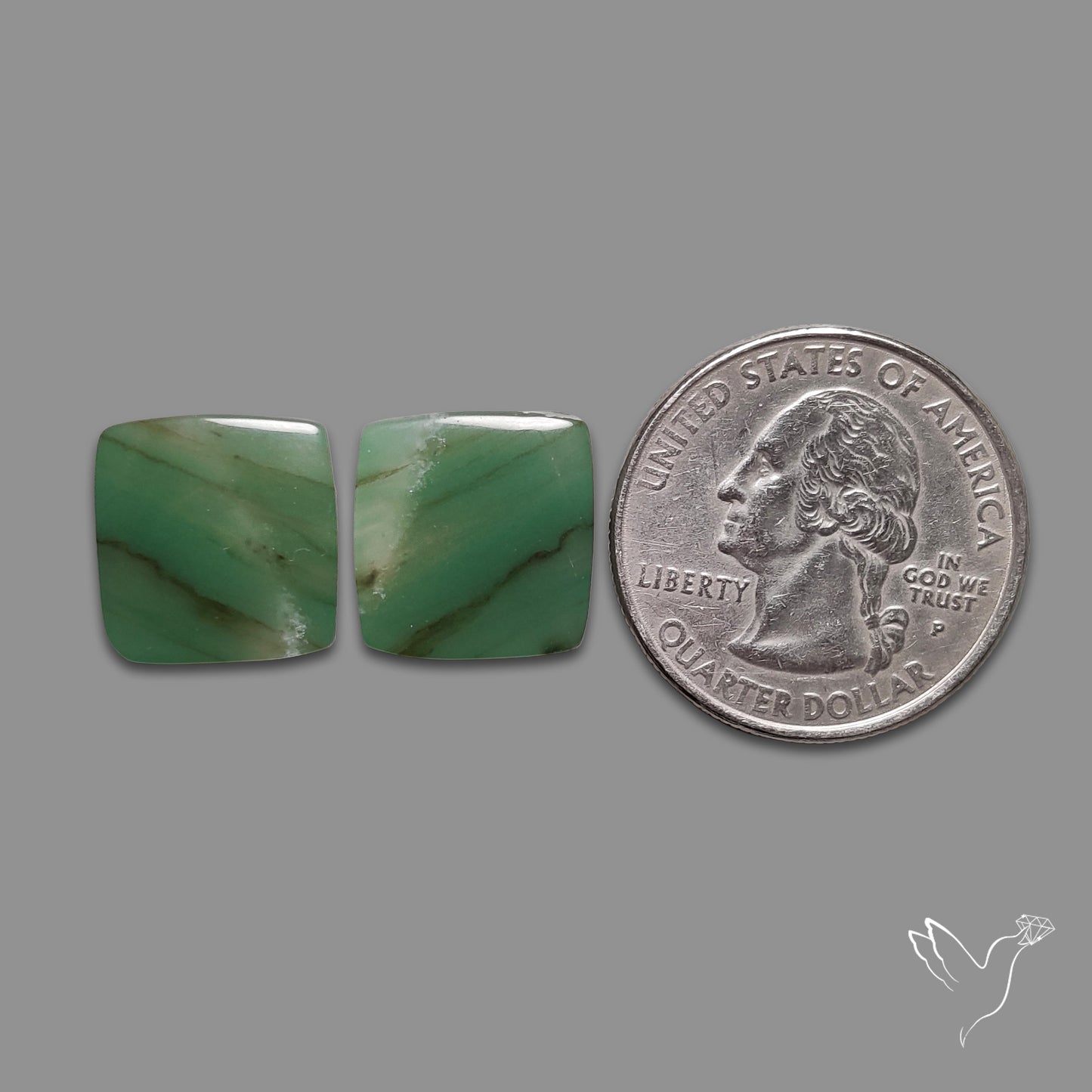 Gemmy Green Aventurine Pair