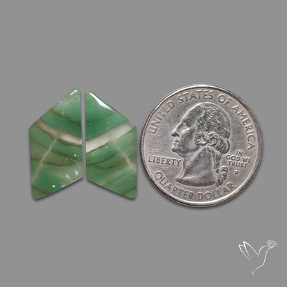 Gemmy Green Aventurine Pair
