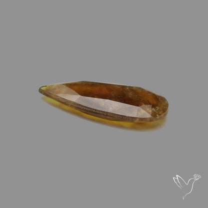 Faceted Yellow Tourmaline with Quartz Doublet