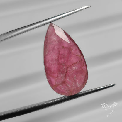 Faceted Pink Tourmalinewith Quartz Doublet