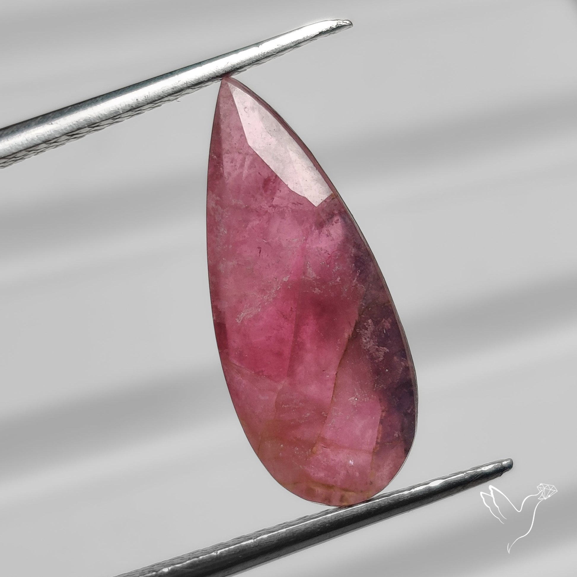 Faceted Pink Tourmalinewith Quartz Doublet
