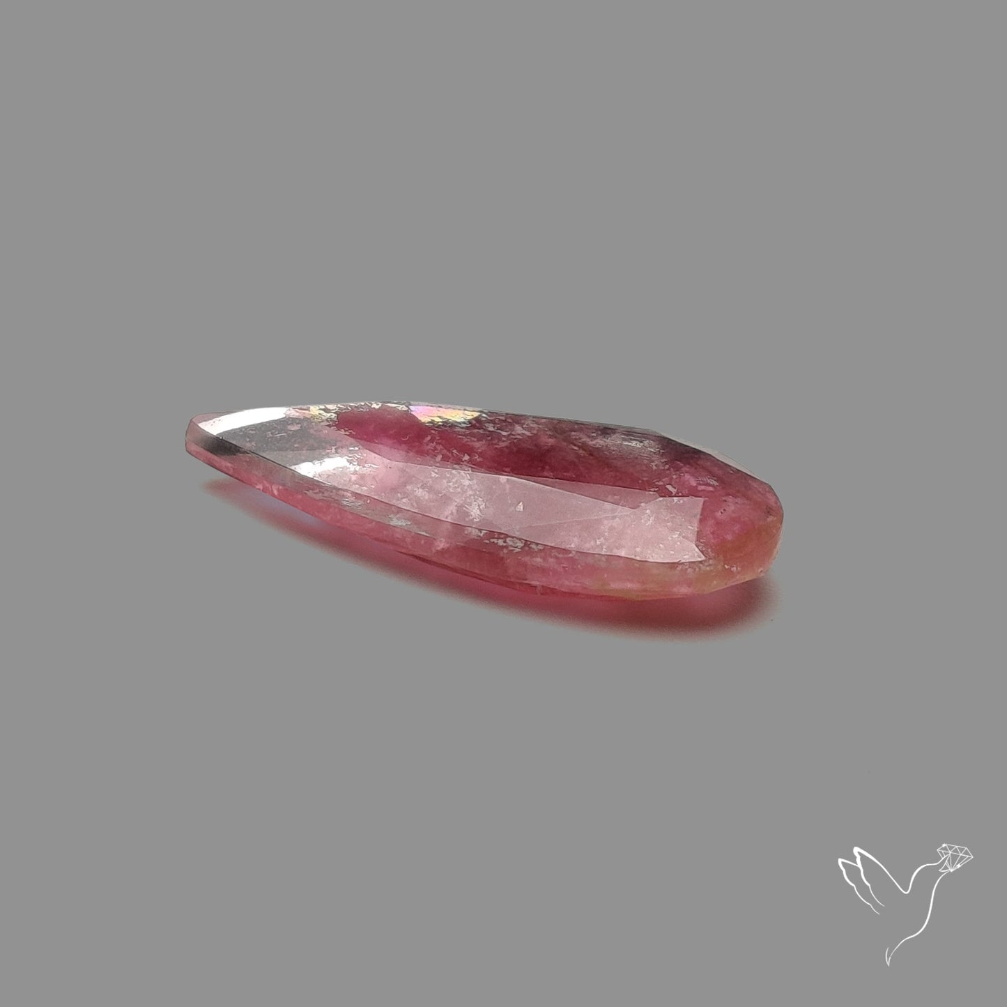 Faceted Pink Tourmalinewith Quartz Doublet