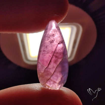 Faceted Pink Tourmalinewith Quartz Doublet