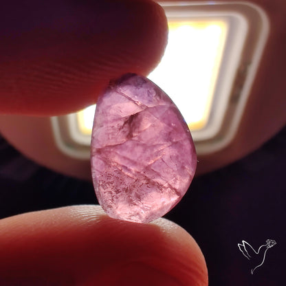 Faceted Pink Tourmalinewith Quartz Doublet