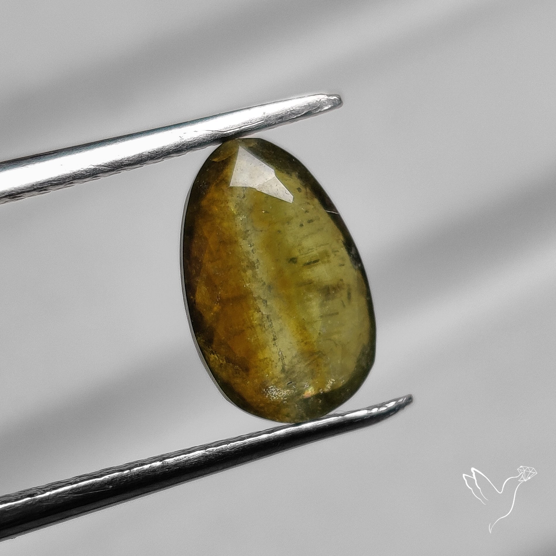 Faceted Watermelon Tourmaline with Quartz Doublet