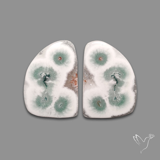 Solar Quartz Stalactite Slice Pair