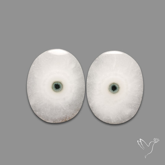 Solar Quartz Stalactite Slice Pair