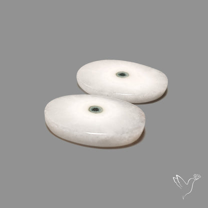 Solar Quartz Stalactite Slice Pair