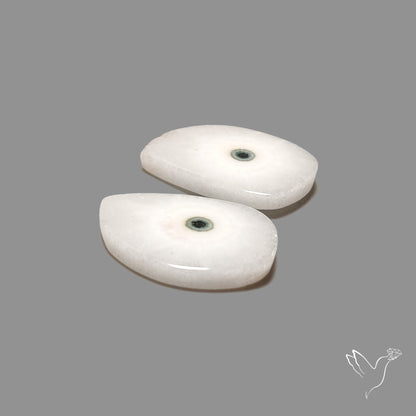 Solar Quartz Stalactite Slice Pair