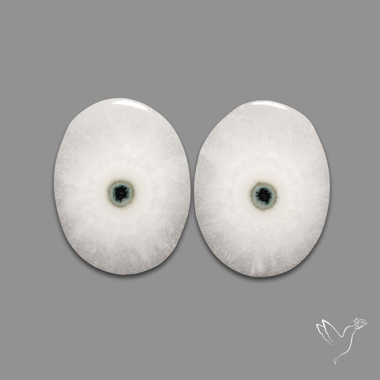 Solar Quartz Stalactite Slice Pair