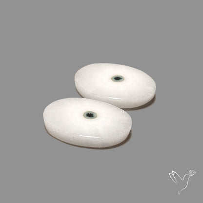 Solar Quartz Stalactite Slice Pair