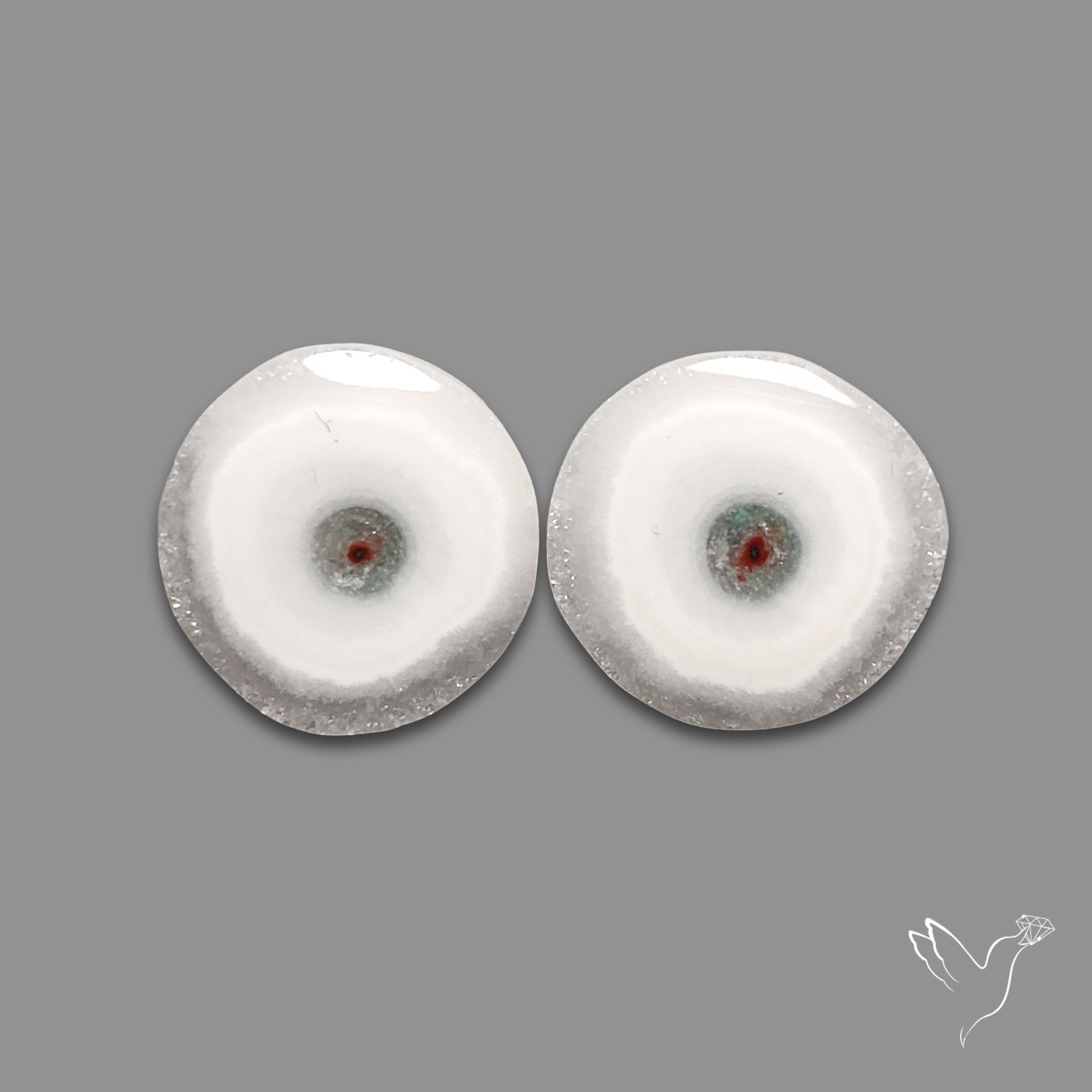 Solar Quartz Stalactite Slice Pair