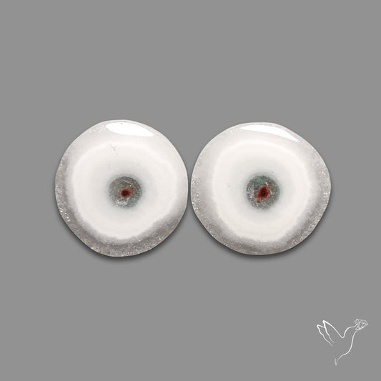 Solar Quartz Stalactite Slice Pair