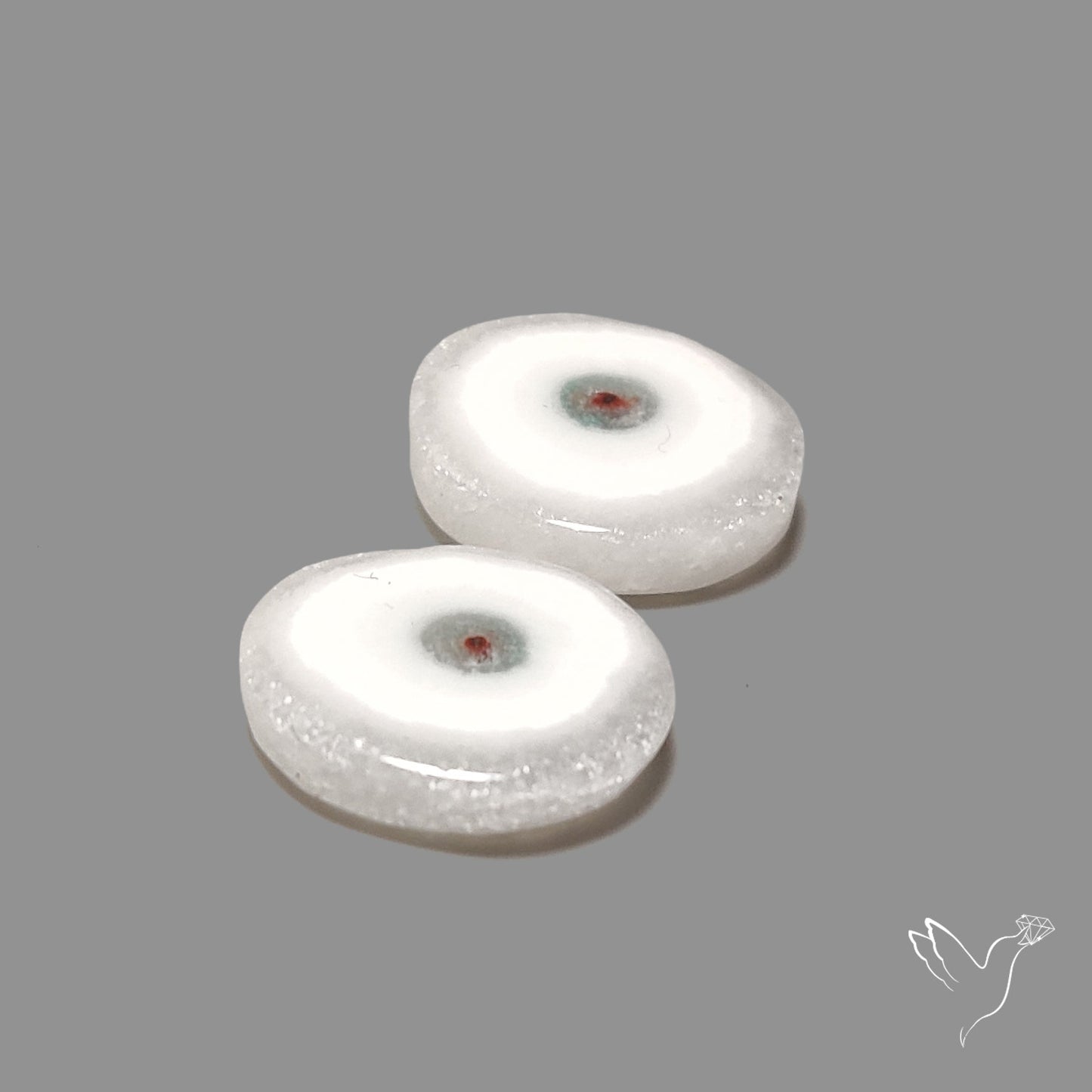 Solar Quartz Stalactite Slice Pair