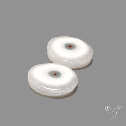 Solar Quartz Stalactite Slice Pair