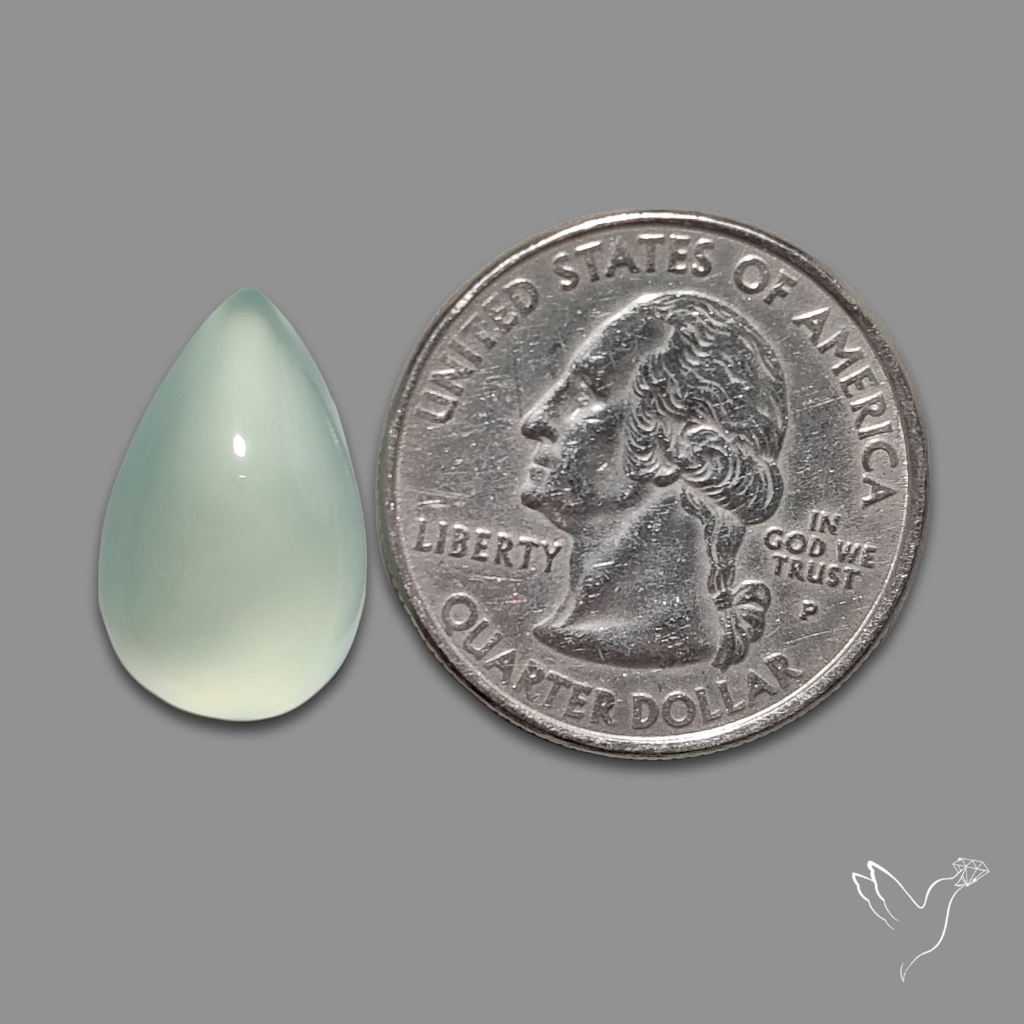 Aqua Chalcedony Cabochon Gemmy Blue-Green Aqua
