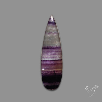 Purple Flourite With Mother Of Pearl Doublet